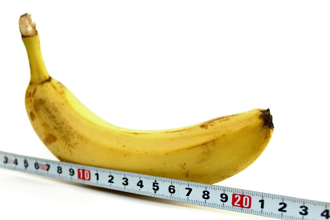 Die Größe des Penis im Beispiel einer Banane